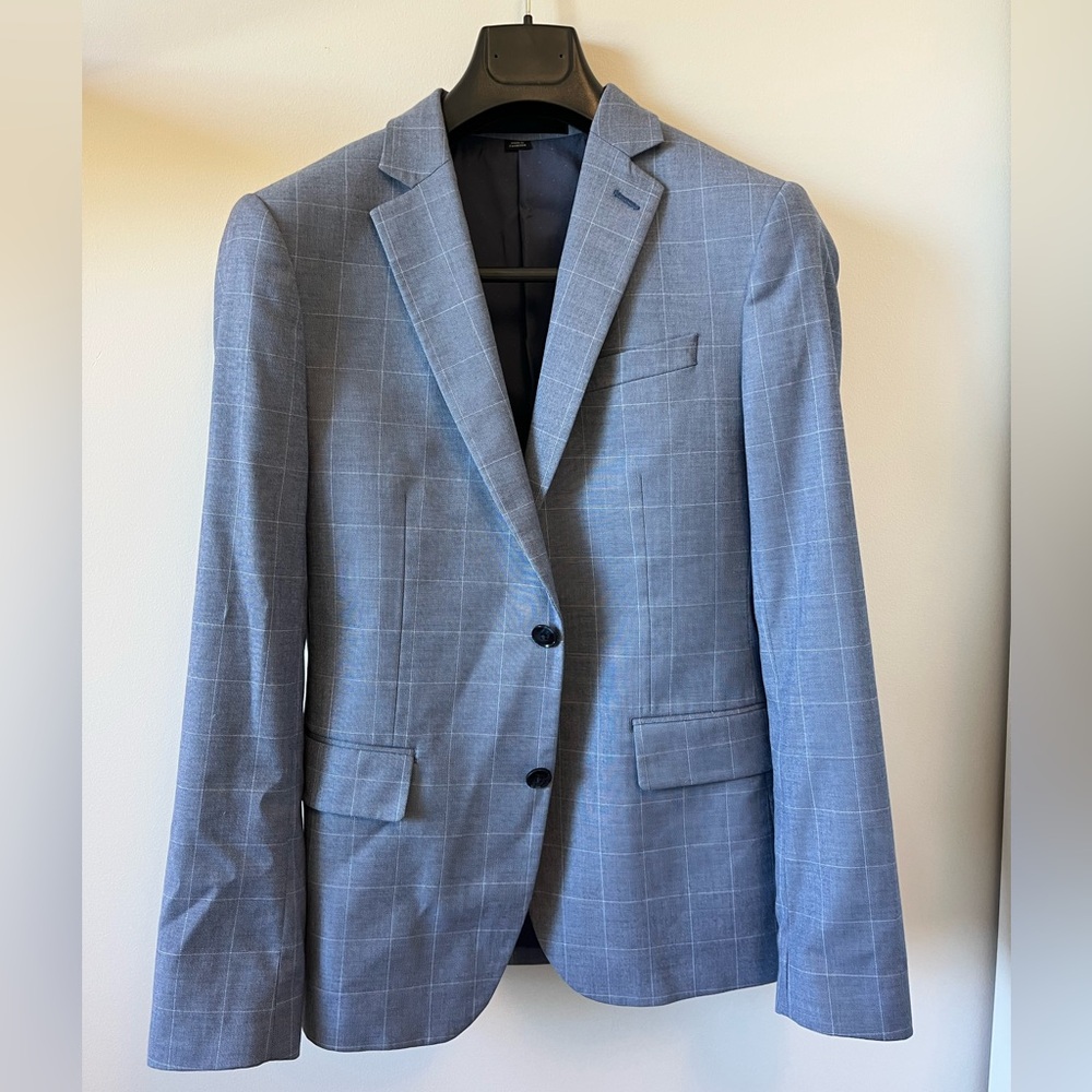RW&CO. Men's Blue Plaid Suit Jacket and Pants
